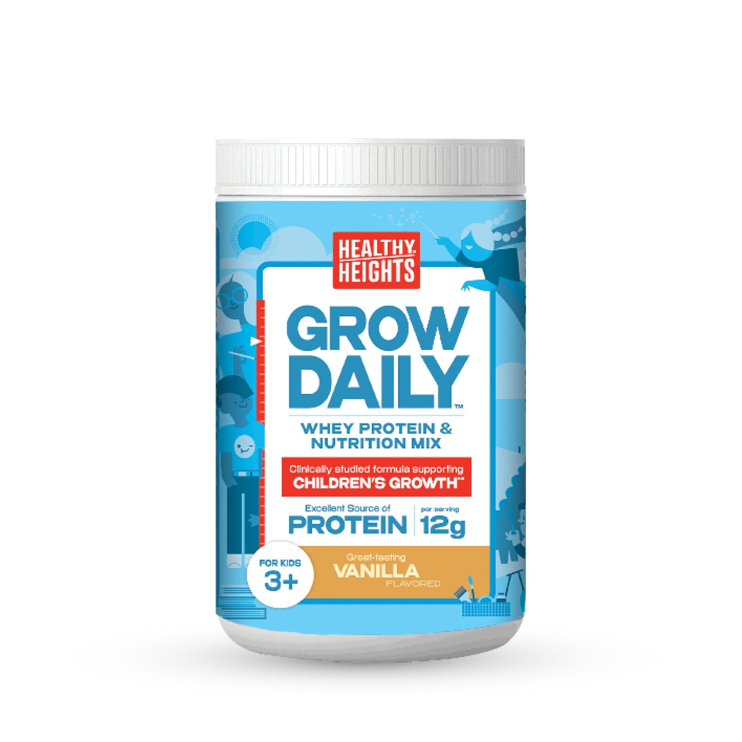 Healthy Heights Kids Protein Drink Mix, Vanilla, High Protein, 7 Servings, Suitable for Ages 3+