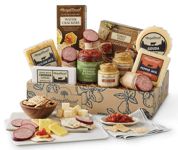 Harry & David Supreme Meat And Cheese Gift Box, Luxury Cheese Board, Gourmet Cheese Platter, Cheese Board Crackers, Gift Basket 