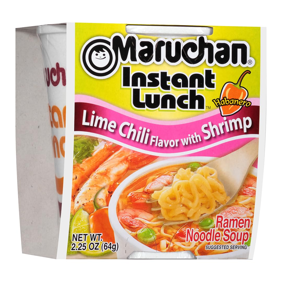 Maruchan Instant Lunch Lime Chili Flavor with Shrimp, 2.25 Oz, Pack of 12