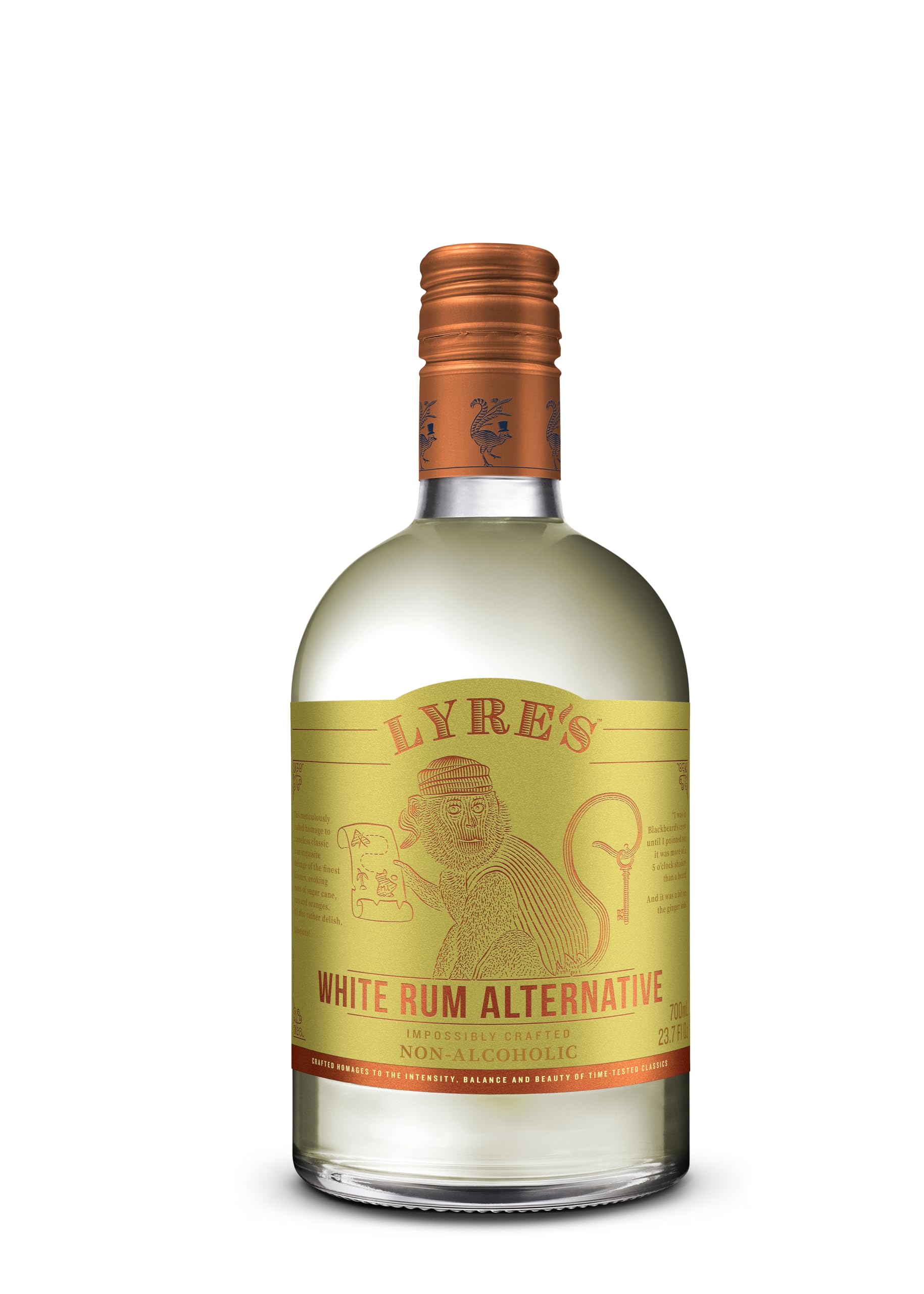 Lyres Non-Alcoholic White Rum Alternative, Zero Proof for Mocktails, Low Calorie, 23.7 Fl Oz