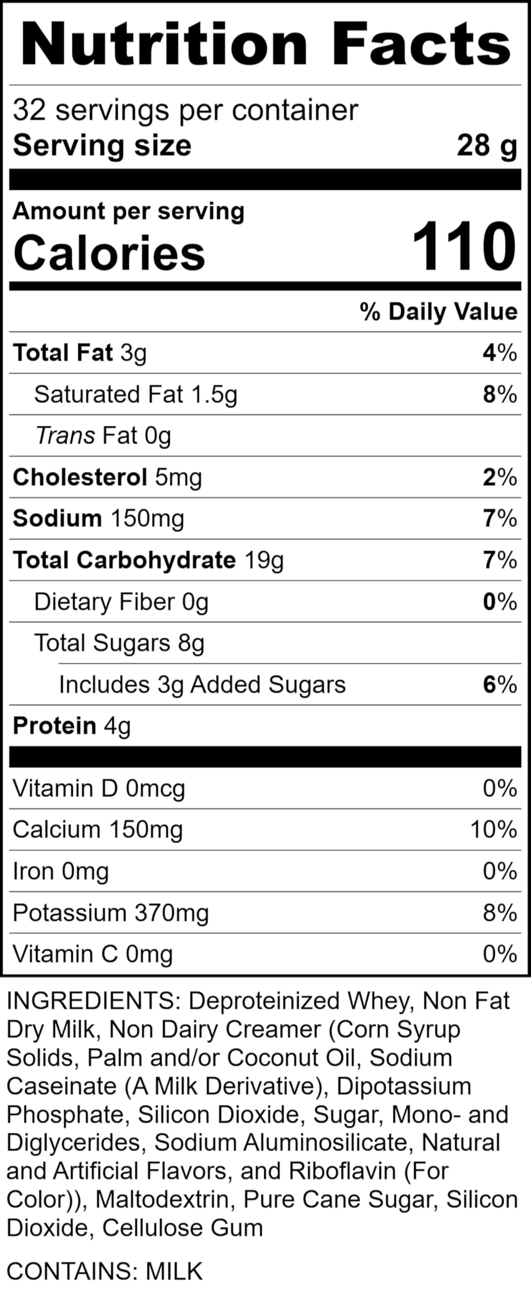 Brickhouse Frothy Milk Topping Mix - Soluble Milk Powder for Beverages, 32 oz (Pack of 6)