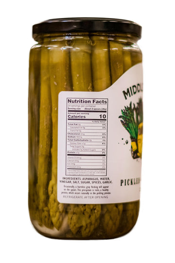 Middleton Farms Pickled Asparagus Variety Pack - Farm Direct Purple, Green & Spicy Asparagus Pickled In A Jar, Set Of 3 - Made I