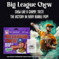 Big League Chew- Ground Ball Grape Flavored Shredded Bubble Gum- 3 Pack- 2.12Oz Each Plus Rus Candy Company Pocket Bag Bundle (G
