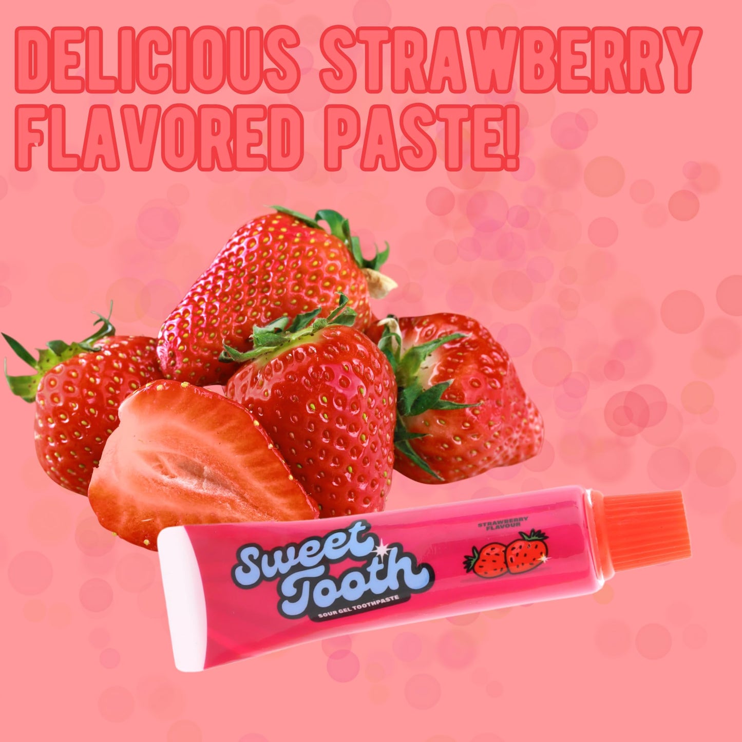 Edible Sour Toothbrush And Toothpaste, Fruit Flavored Gel With Hard Candies, Unique Noisemaking Candy, 1.12 Ounces (Pack Of 3) (