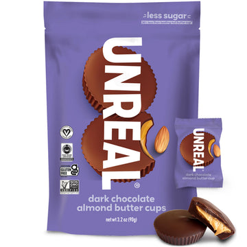 UNREAL Dark Chocolate Almond Butter Cups 6Pk, 3.2 OZ