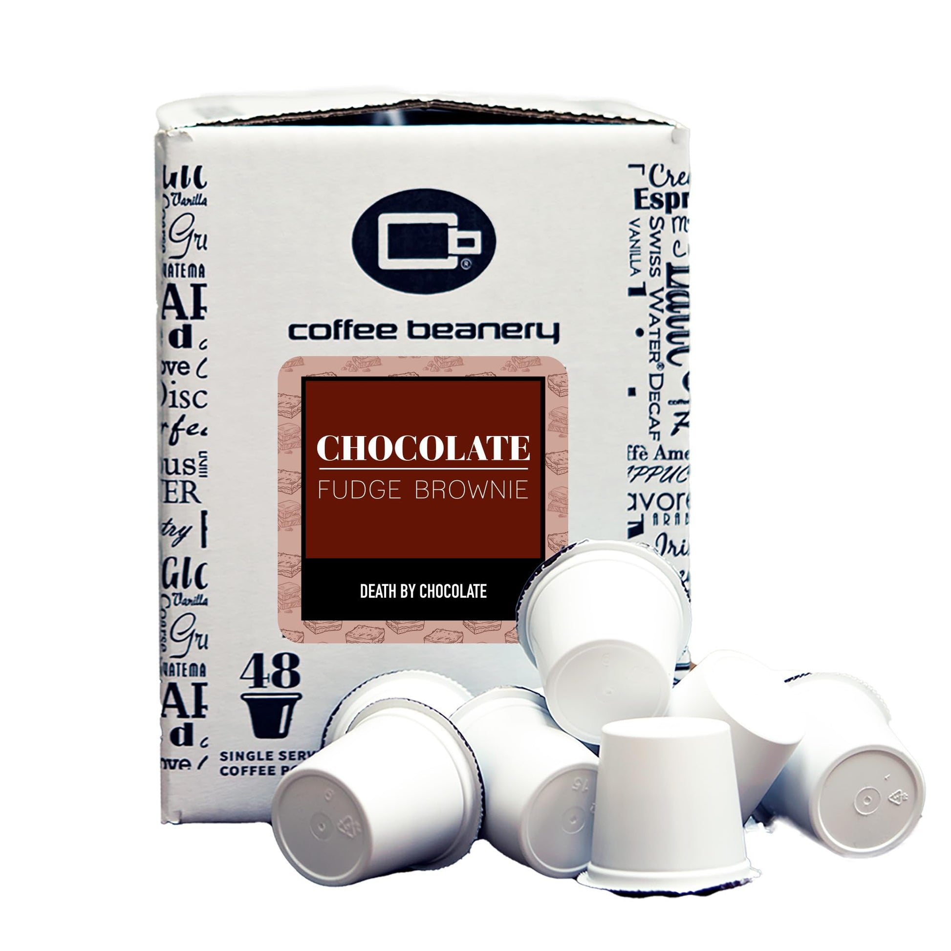 Chocolate Fudge Brownie Coffee Pods By Coffee Beanery | 192Ct Bulk Flavored Coffee Pods Medium Roast Coffee Pods| 100% Specialty Arabica Coffee| Gourmet Coffee Pods