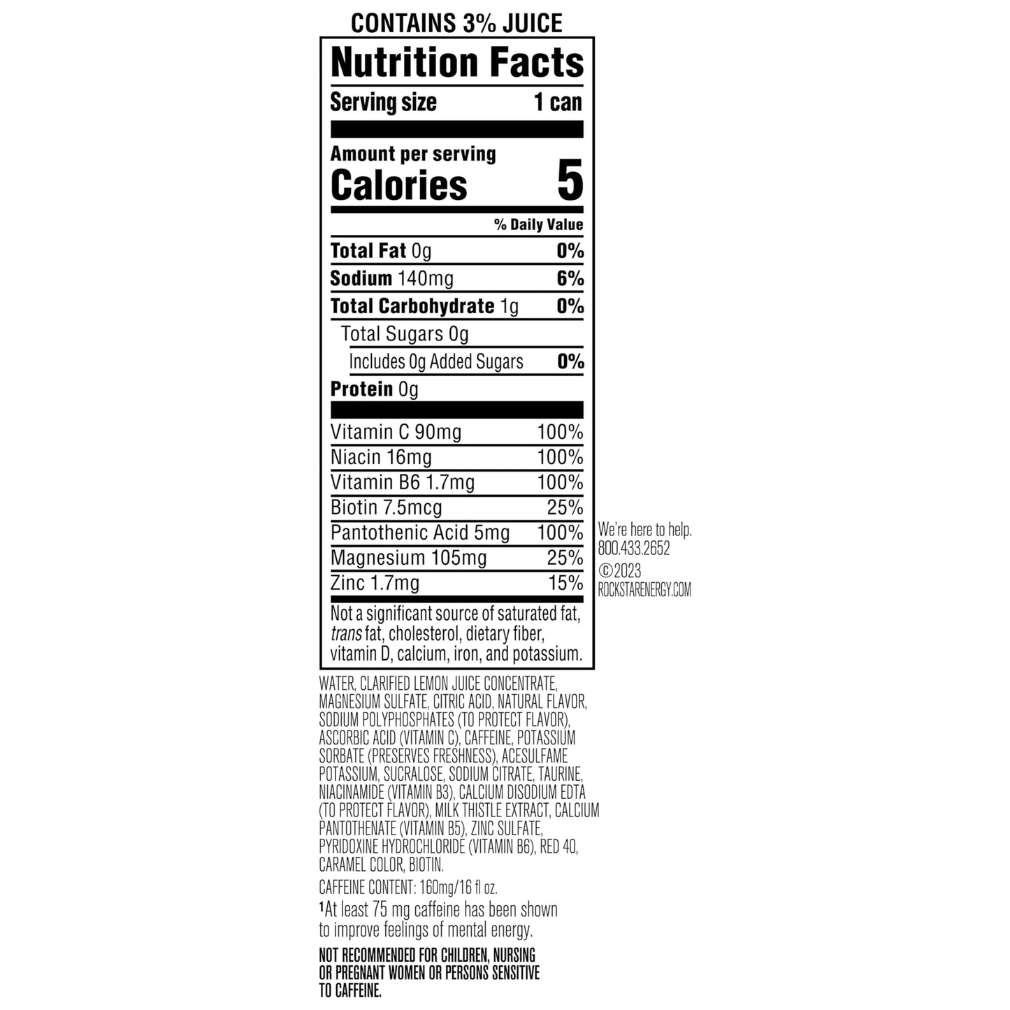 Rockstar Recovery Energy Drink, Raspberry Lemonade, 16 fl oz Cans, 12 Pack, 160mg Caffeine, Electrolytes, Hydration