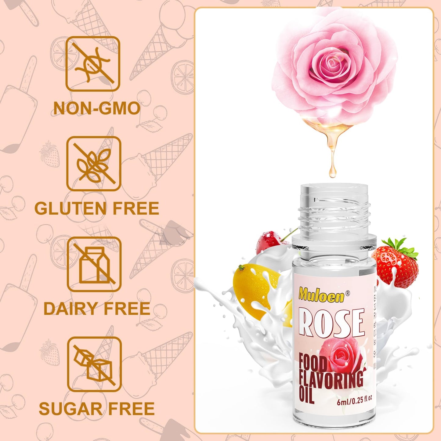 Food Flavoring Oil, 18 Flavors 100% Pure Natural Extract Liquid Oil - Water & Oil Soluble - Concentrated Candy Flavoring For Lip