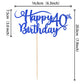 Rssta i Happy 40th Birthday Cake Topper, Glitter Number 40, Paper Decoration, Deep Blue, Model XM223