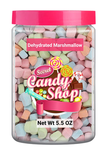 Candy Shop Premium Mini Dehydrated Marshmallows Bits (5.5Oz) (Vanilla Rainbow Colorful)