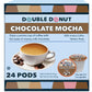 Double Donut Coffee Chocolate Flavored Coffee Pods, 24 Count, Compatible with Keurig K Cups, Recyclable, Brown