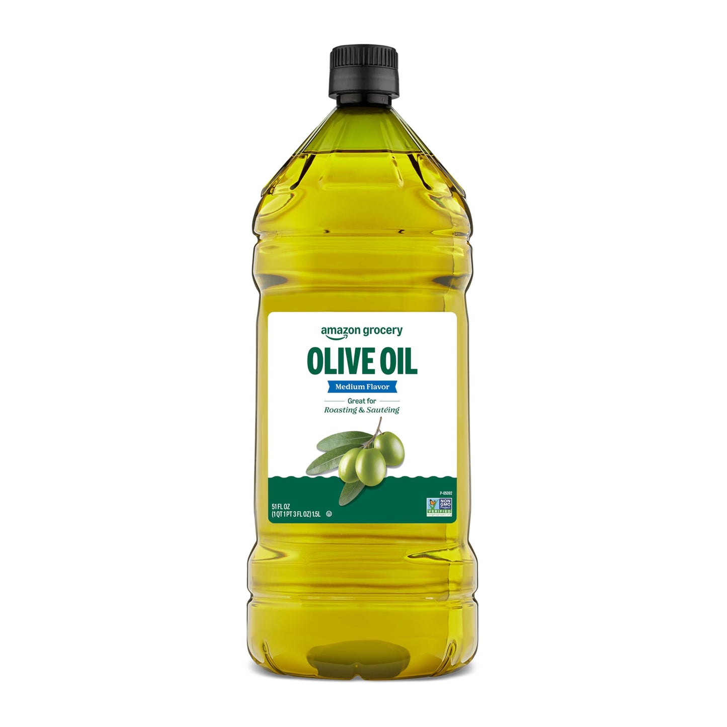 Amazon Grocery Olive Oil, Medium Flavor, 51 Fl Oz, Pack of 1