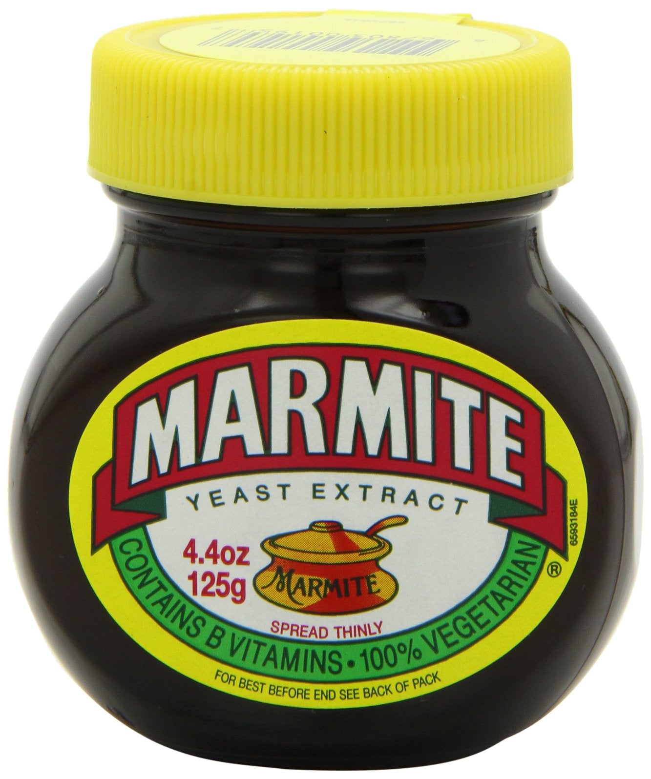 Marmite Yeast Extract, 4.4-Ounce Jars (Pack of 6)