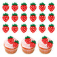 Keaziu 25 Pack Red Strawberry Cupcake Toppers Strawberry Theme Party Cupcake Picks For Birthday Wedding Party Baby Shower Summer