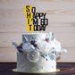 Caiwowo Cake Topper - Funny 60th Birthday Decor - Glitter Gold Paper - Cheers to Dirty Sixty Years