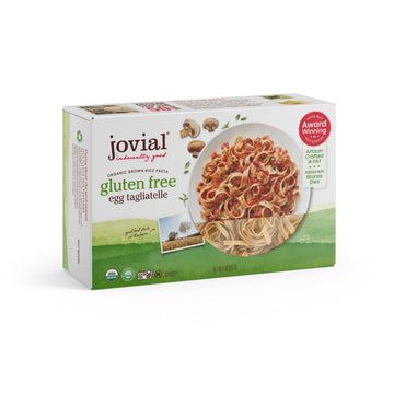 Jovial Whole Grain Brown Rice Egg Tagliatelle Pasta - Pasta Tagliatelle  Tagliatelle Pasta  Whole Grain Pasta  Organic Pasta  Gluten Free  Dairy Free  Brown Rice Pasta  Made In Italy - 9 Oz  12 Pack