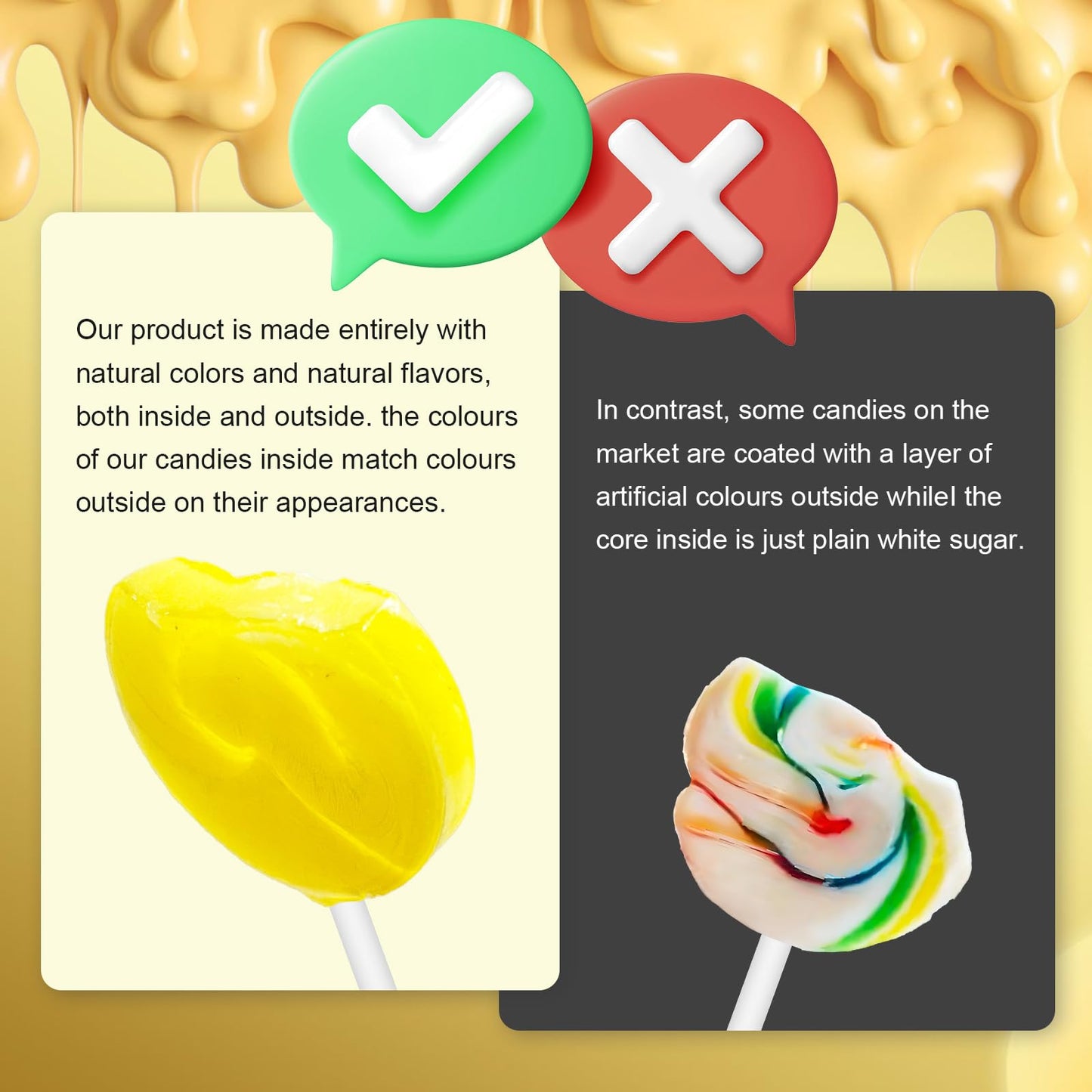 ZOFIA SWEET 32 Pack Lollipops, Yellow & White Twisty Swirl, Individually Wrapped, Vanilla Flavor, Bulk Party Favors, Model HLWQYT-N-YW