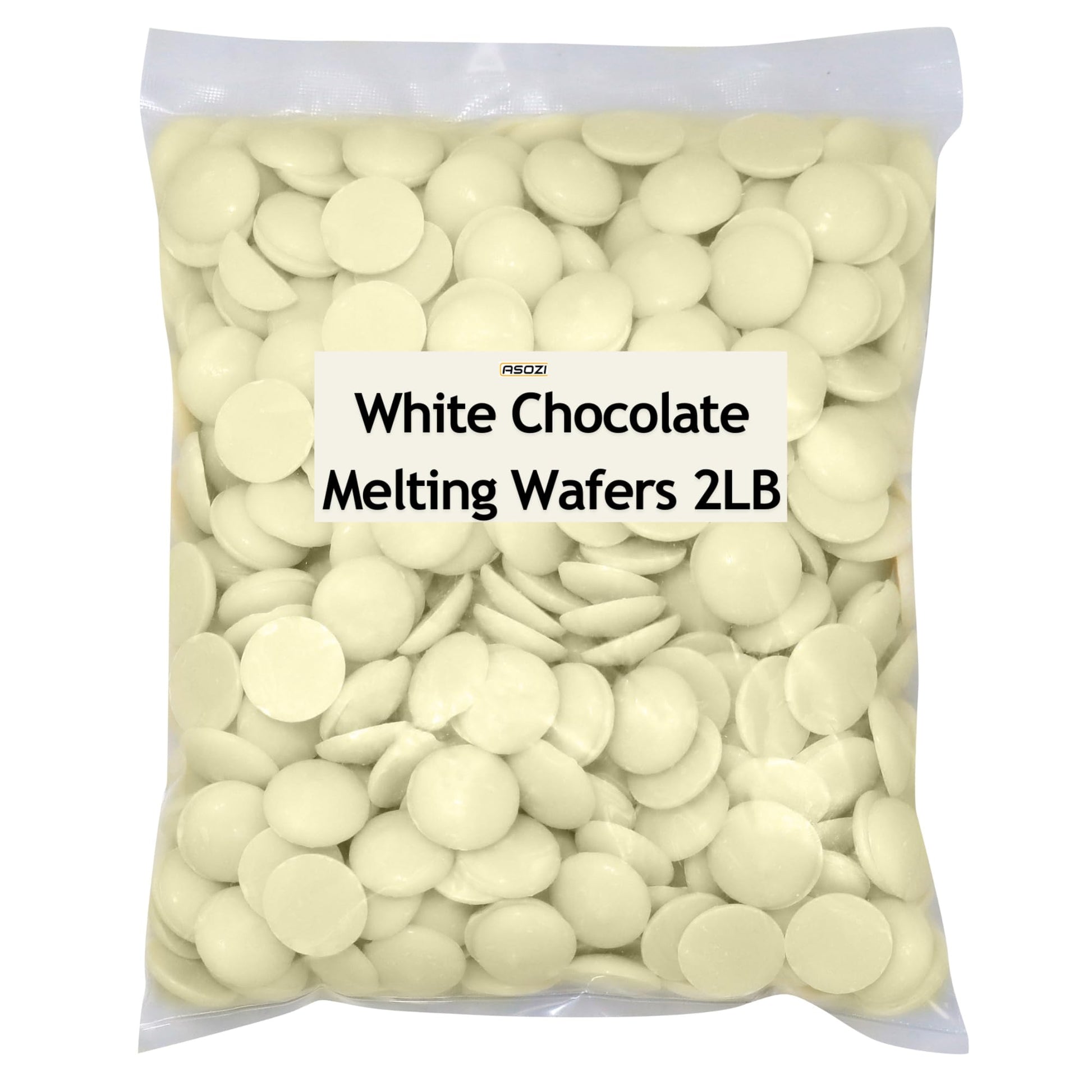 White Chocolate Coating Melting Wafers 2LB- Creamy and Sweet Taste, Perfect for Molding, Dipping, Desserts, and Candy 32oz (Whit
