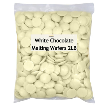 White Chocolate Coating Melting Wafers 2LB- Creamy and Sweet Taste, Perfect for Molding, Dipping, Desserts, and Candy 32oz (Whit