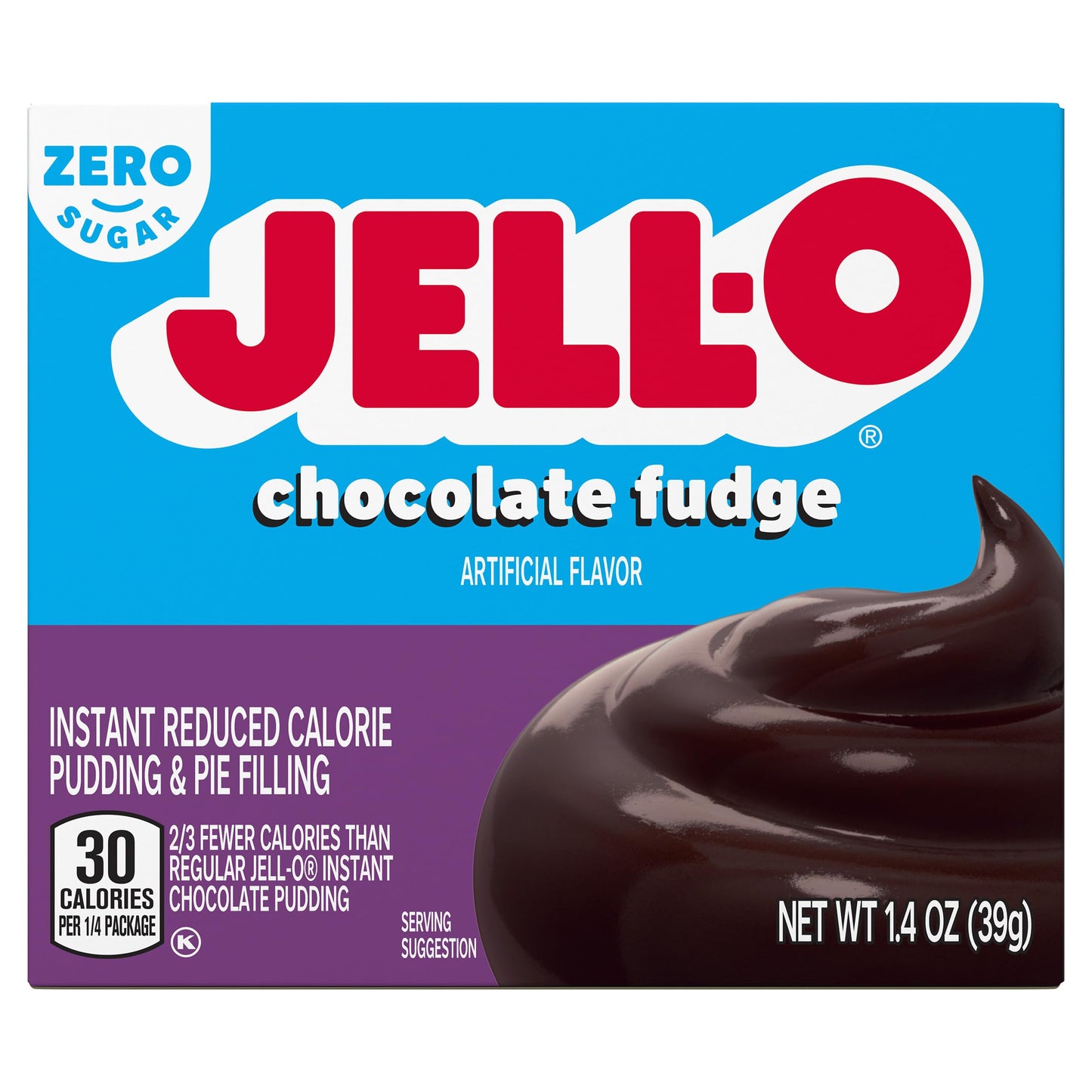 Jello Sugar Free Chocolate Fudge Pudding Mix 1.4oz Box(Packaging May Vary)