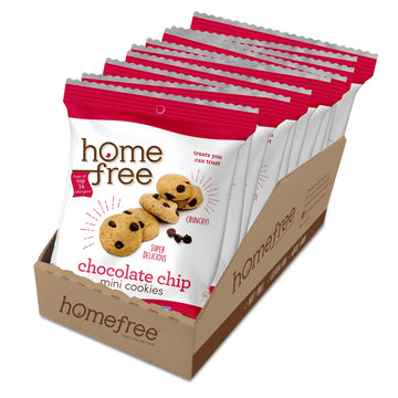 Homefree Treats You Can Trust Gluten Free Mini Cookies, Single Serve, Chocolate Chip, 1.1 Ounce (Pack Of 10)
