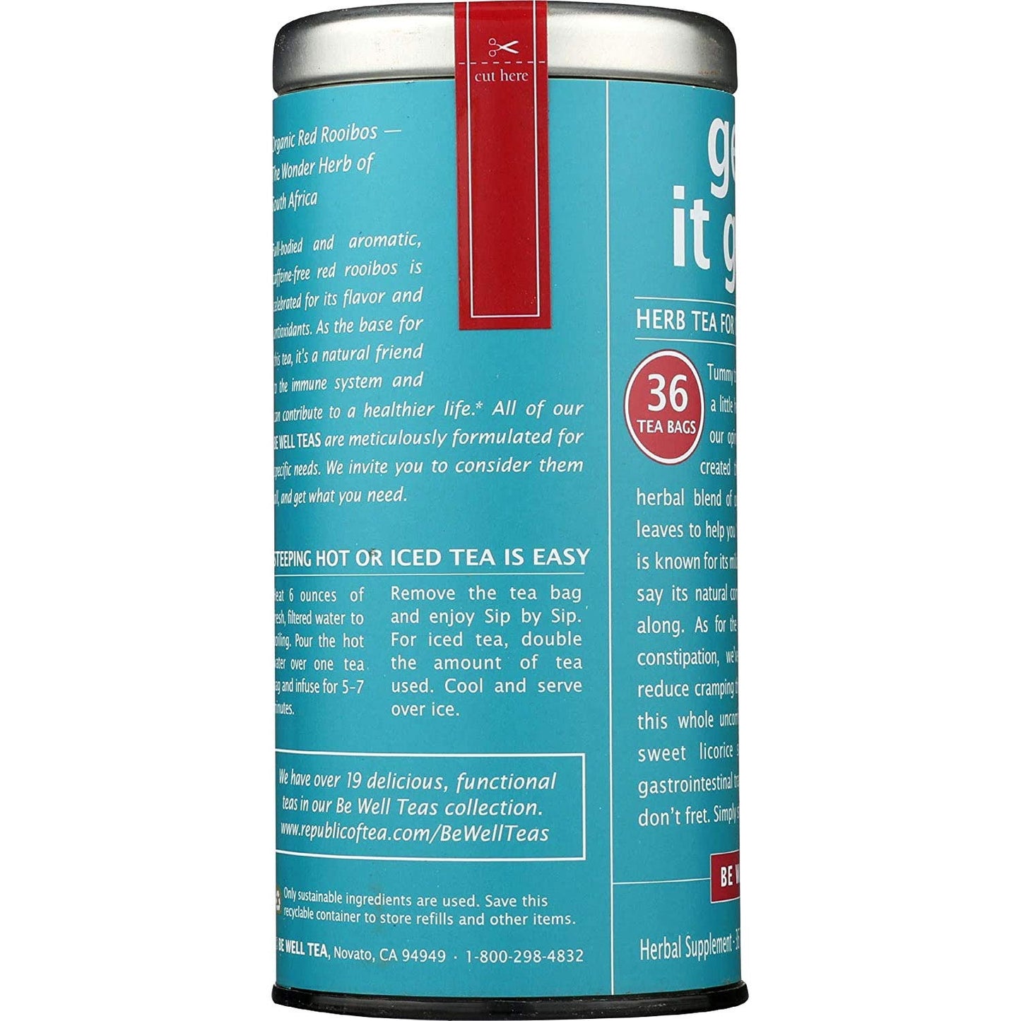 The Republic of Tea Get It Going Tea, 36-Count, Model mp-40851, Pack of 1
