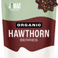 J MAC BOTANICALS Organic Dried Hawthorn Berries Whole, 16 oz, Resealable Bag