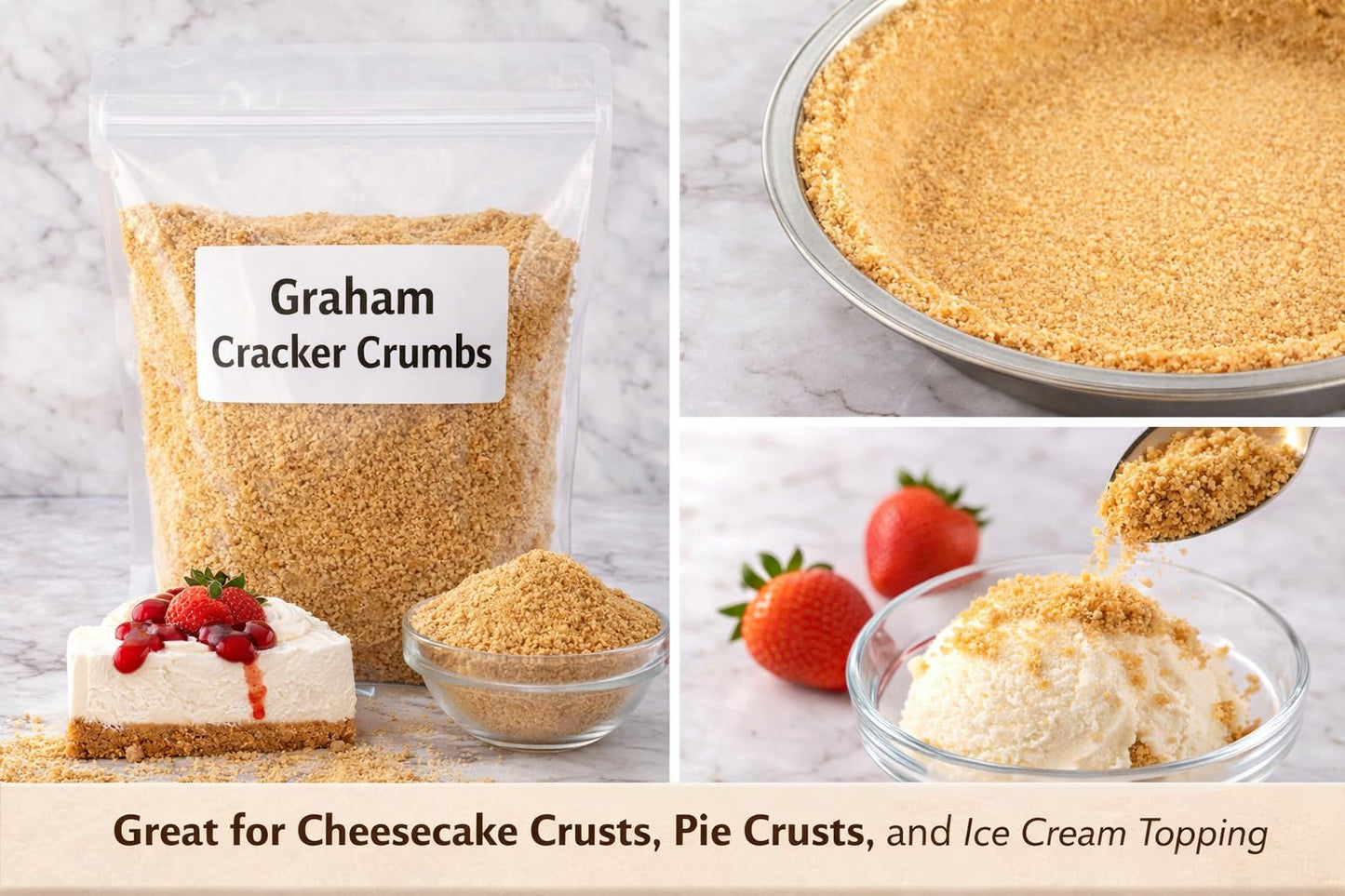 Oasis Supply Graham Cracker Crumbs, Bulk 3 Lb. Bag