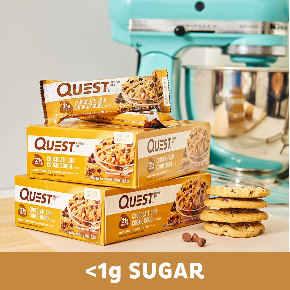 Quest Nutrition Protein Bar Chocolate Chip Cookie Dough 2.12 Oz
