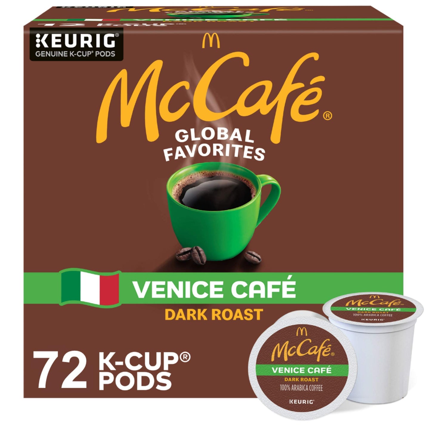 McCafe K-Cup Pods Dark Roast Coffee, 72 Count (6 Packs of 12), Model wx-uj-24846