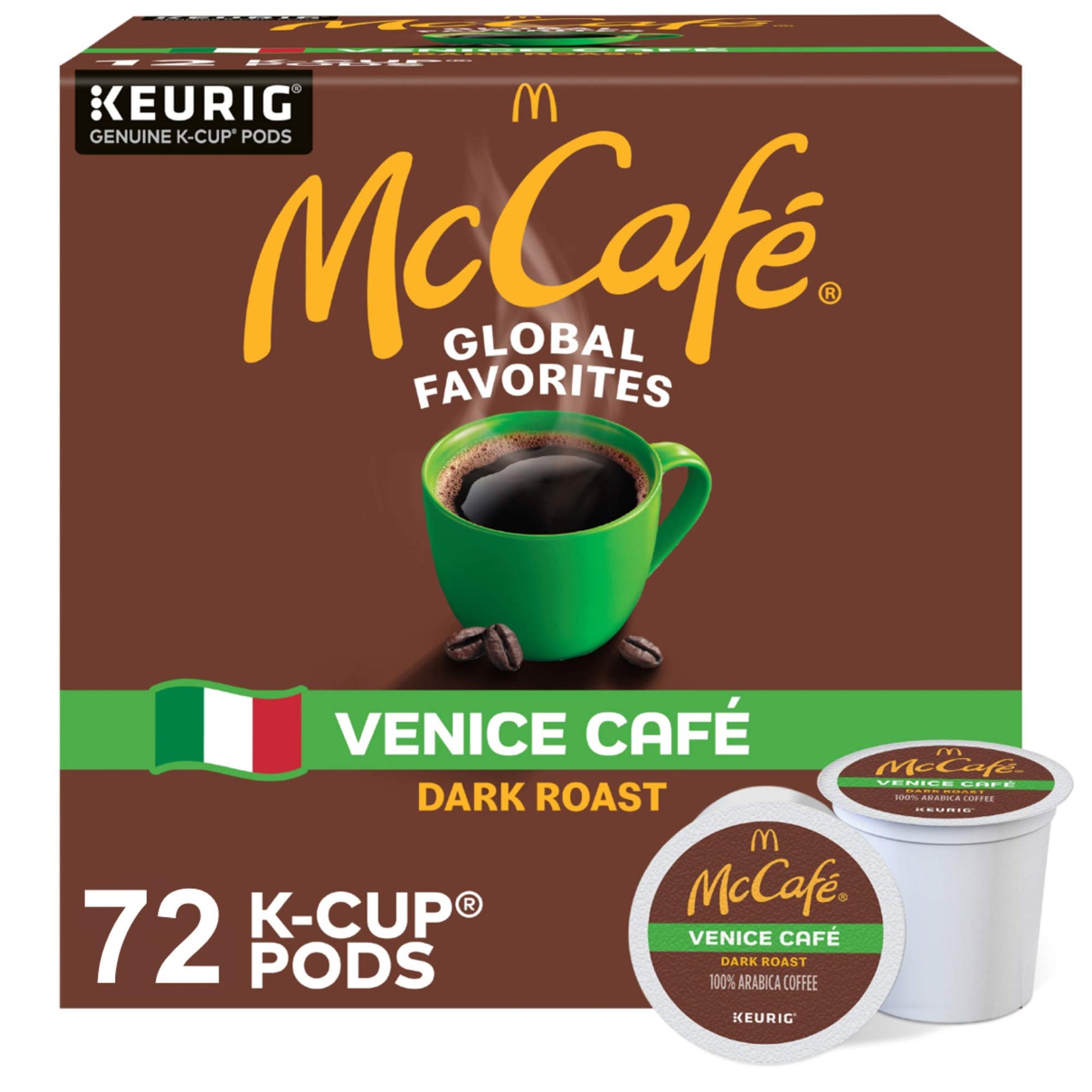 McCafe K-Cup Pods Dark Roast Coffee, 72 Count (6 Packs of 12), Model wx-uj-24846