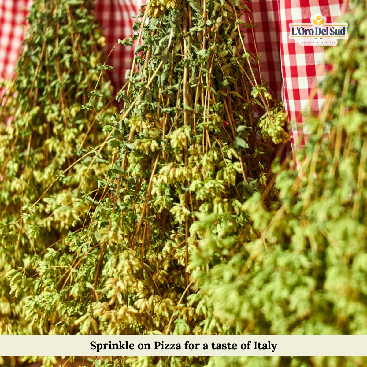 Oregano, Dried Sicilian Oregano on the Stem, Product of Italy, 1.4 oz (40 g), All Natural, Non-GMO, Product of Italy, LOro del