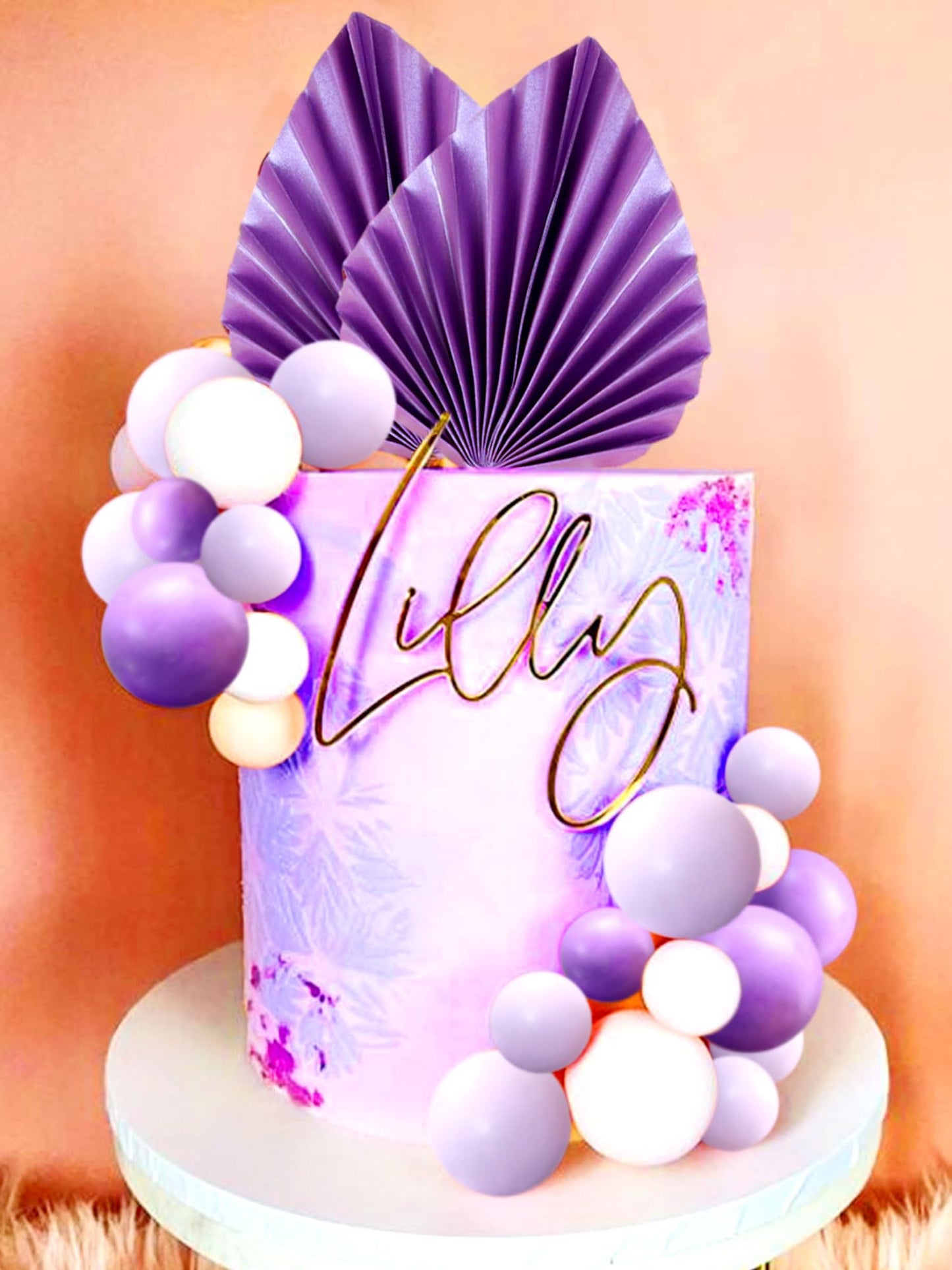 Purple Cake Decoration Lavender Purple Balls Cake Topper Baby Shower Cake Decoration For Wedding Bridal Shower Birthday