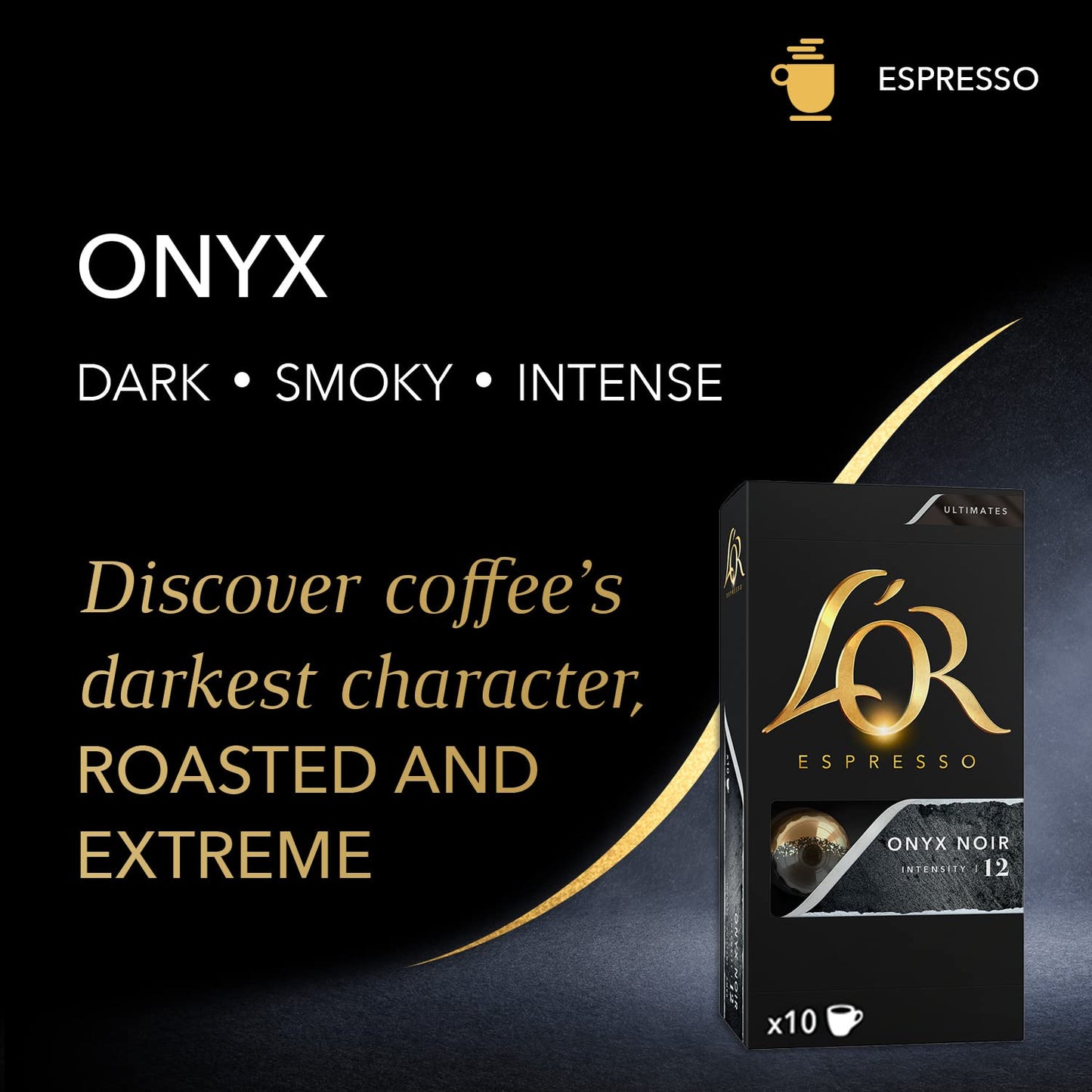 LOR Espresso compact pieces, 50 Count, Espresso Onyx, Aluminum Coffee compact pieces, Compatible with LOR BARISTA & Nespresso Original Machines