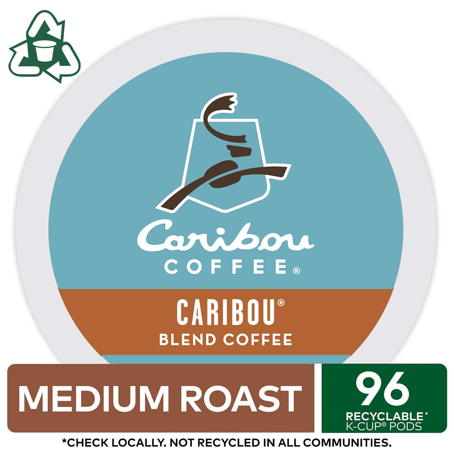 Caribou Coffee Caribou Blend, Single-Serve Keurig K-Cup Pods, Medium Roast Coffee, 24 Count (Pack Of 4)