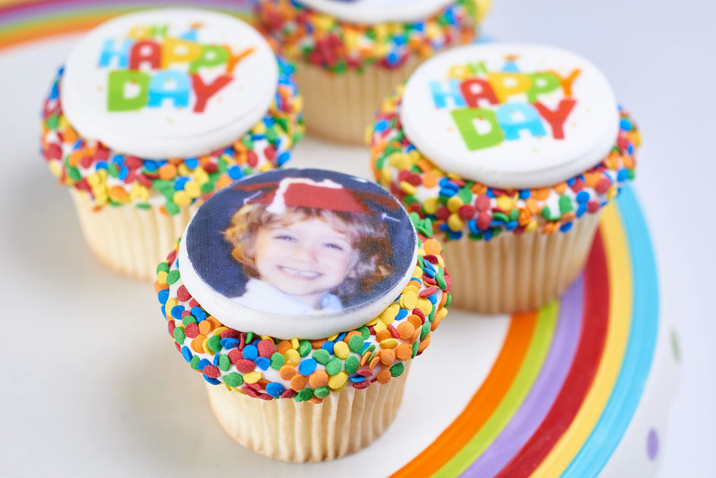 PhotocakeA Pre-cut 2 circles, A4 Frosting Sheets for Edible Photo Printing, 2 Inch circles - Pack of 288