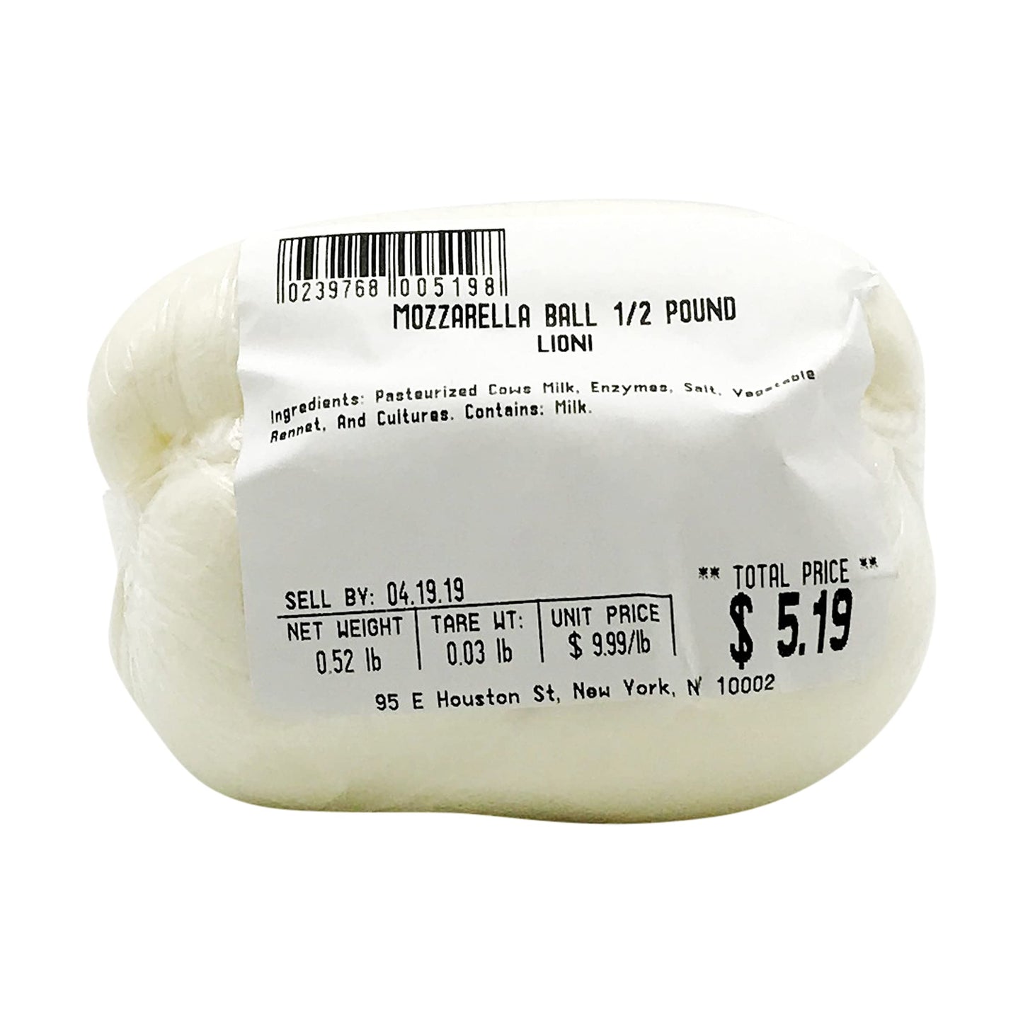 LIONI Mozzarella Ball 1/2 LB