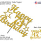 73 Birthday Cake Topper Gold Glitter, Party Decoration Ideas, Premium Quality, Sturdy Doubled Sided Glitter, Acrylic Stick. Made