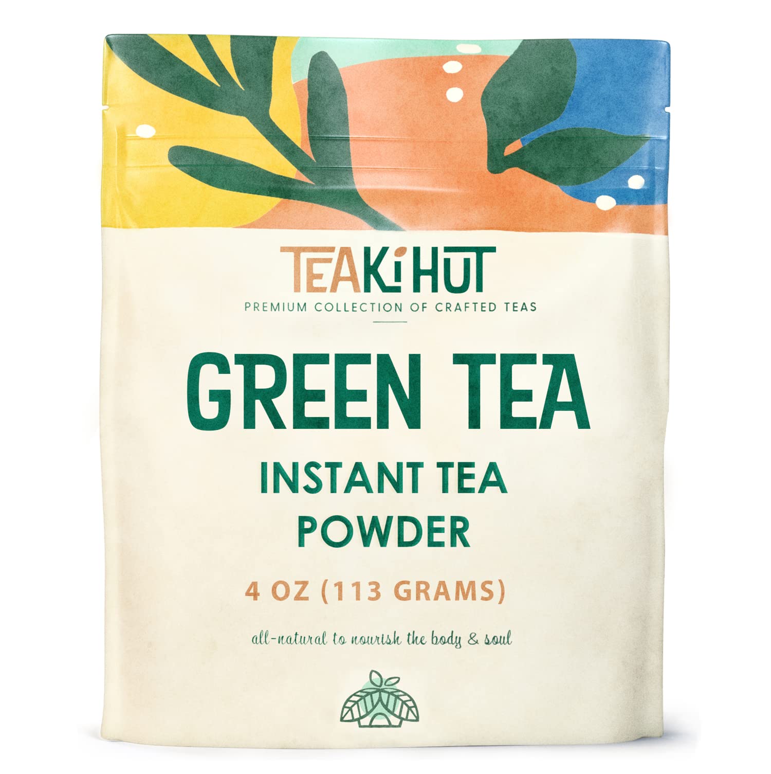 TEAki Hut Instant Green Tea Powder 100% Pure, 4 Ounce (200 Servings)