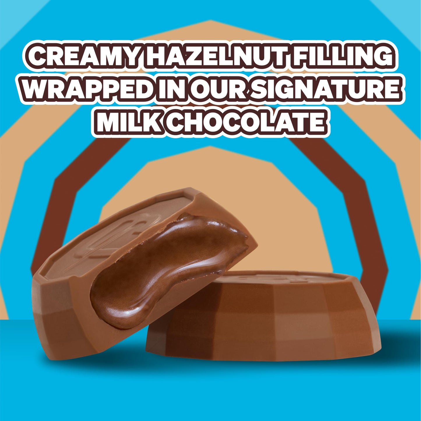 Feastables MrBeast Hazelnut Cups  Milk Chocolate & Creamy Hazelnut Filling  Cups for mature-themeds & Kids  Chocolate Candy for Snacks  Gifts  or Dessert  Made With Fairtrade Cocoa  2 Pack  24 Count