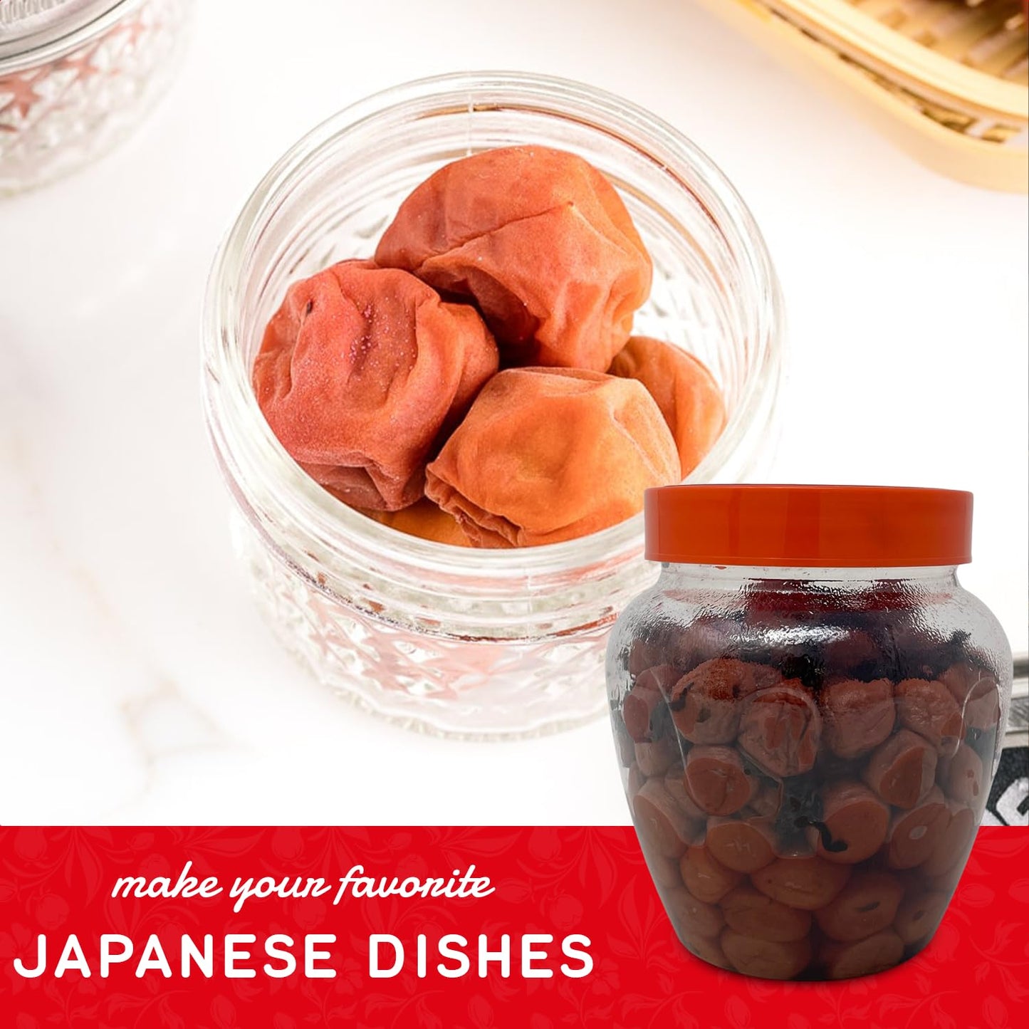 Shirakiku Salted Plums Shiso Ume PET | Japanese Umeboshi Plums for Vinaigrettes, Noodles, Sandwiches, & Rice Balls | High Fructo
