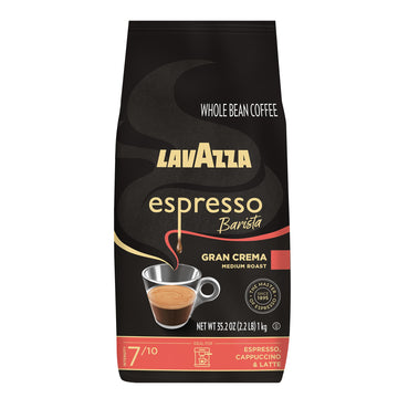 Lavazza Espresso Barista Gran Crema Whole Bean Coffee Blend, Medium Espresso Roast, Oz Bag (Packaging May Vary) - 2.2 Lb, 35.2 Ounce