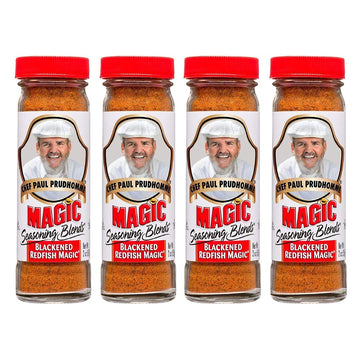 Pack Of 4 Chef Paul Blackened Redfish Magic Seasoning, 2-Ounce Bottles
