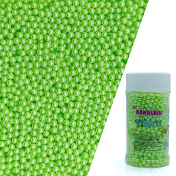 Edible Light Green Pearl Sugar Sprinkles Candy 4mm Mini Pearls Cake Decorations Cupcake Toppers Cookie Decorating Perfect for We