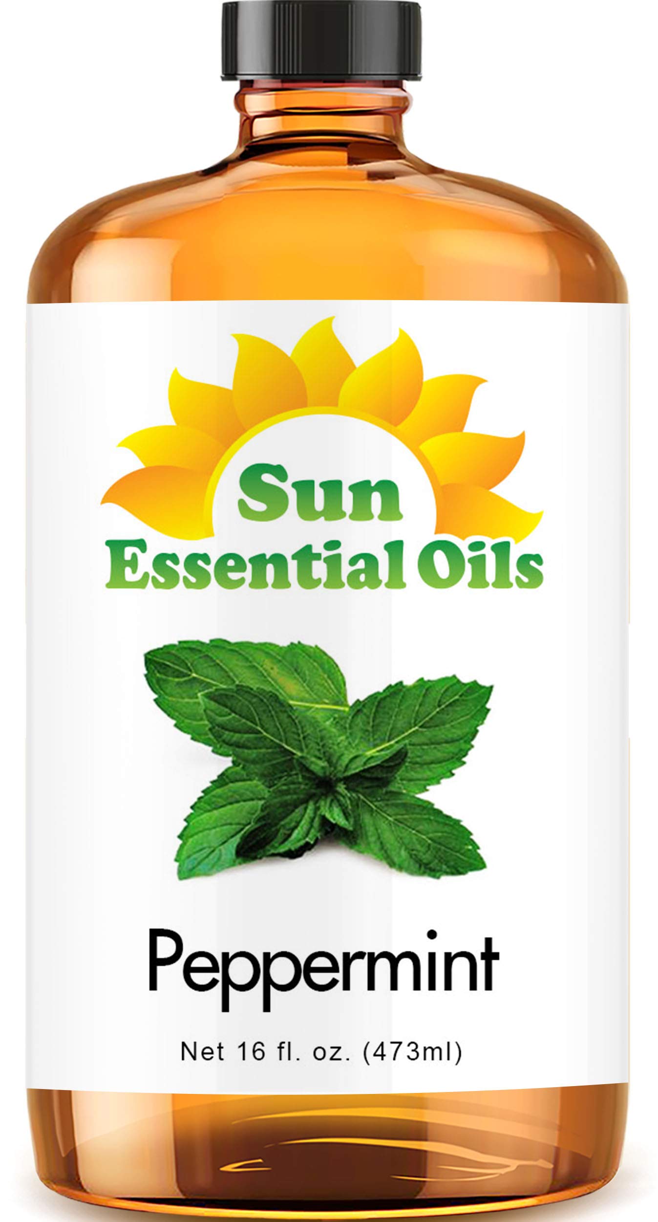 Sun Essential Oils 16Oz - Peppermint Essential Oil - 16 Fluid Ounces