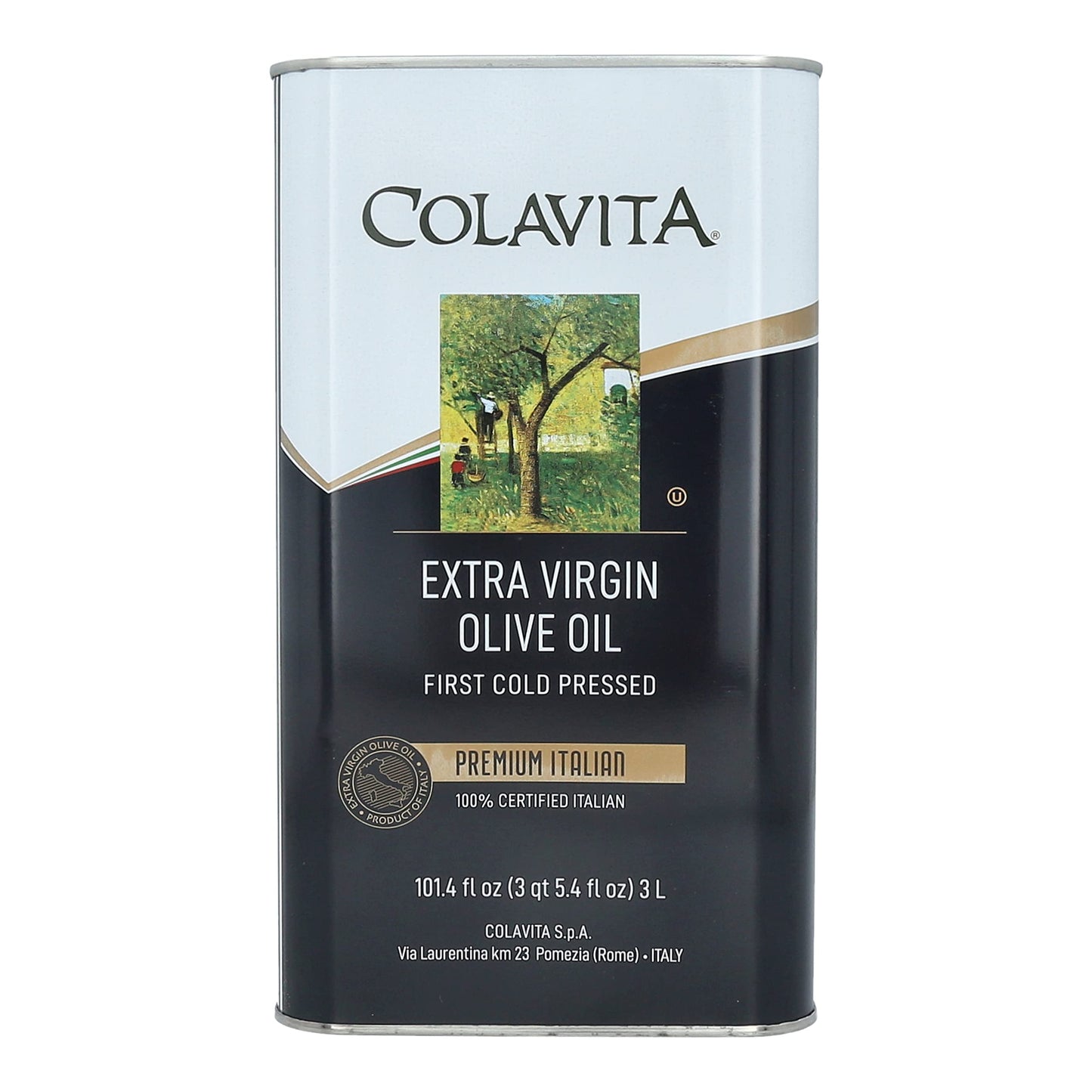 Colavita enhanced Italian Extra Virgin Olive Oil Tin  101.4 fl. oz. Tin