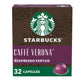 Starbucks by Nespresso Vertuo Caffè Verona Dark Roast Coffee Pods, 32 Count, Brews 7.8 oz.