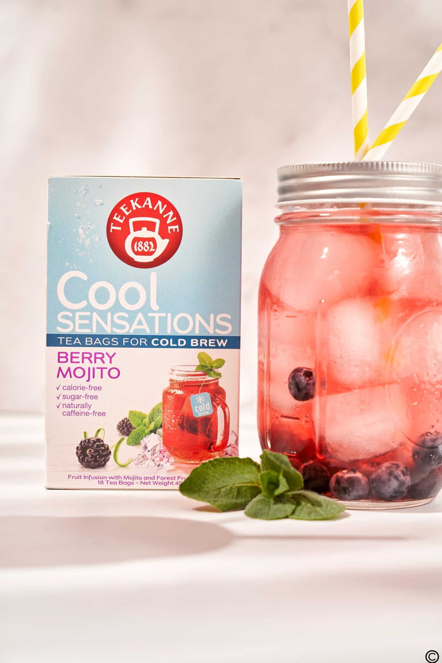 Teekanne Cool Sensations Berry Mojito Tea 45G - Berry Flavor - Cold Water Preparation