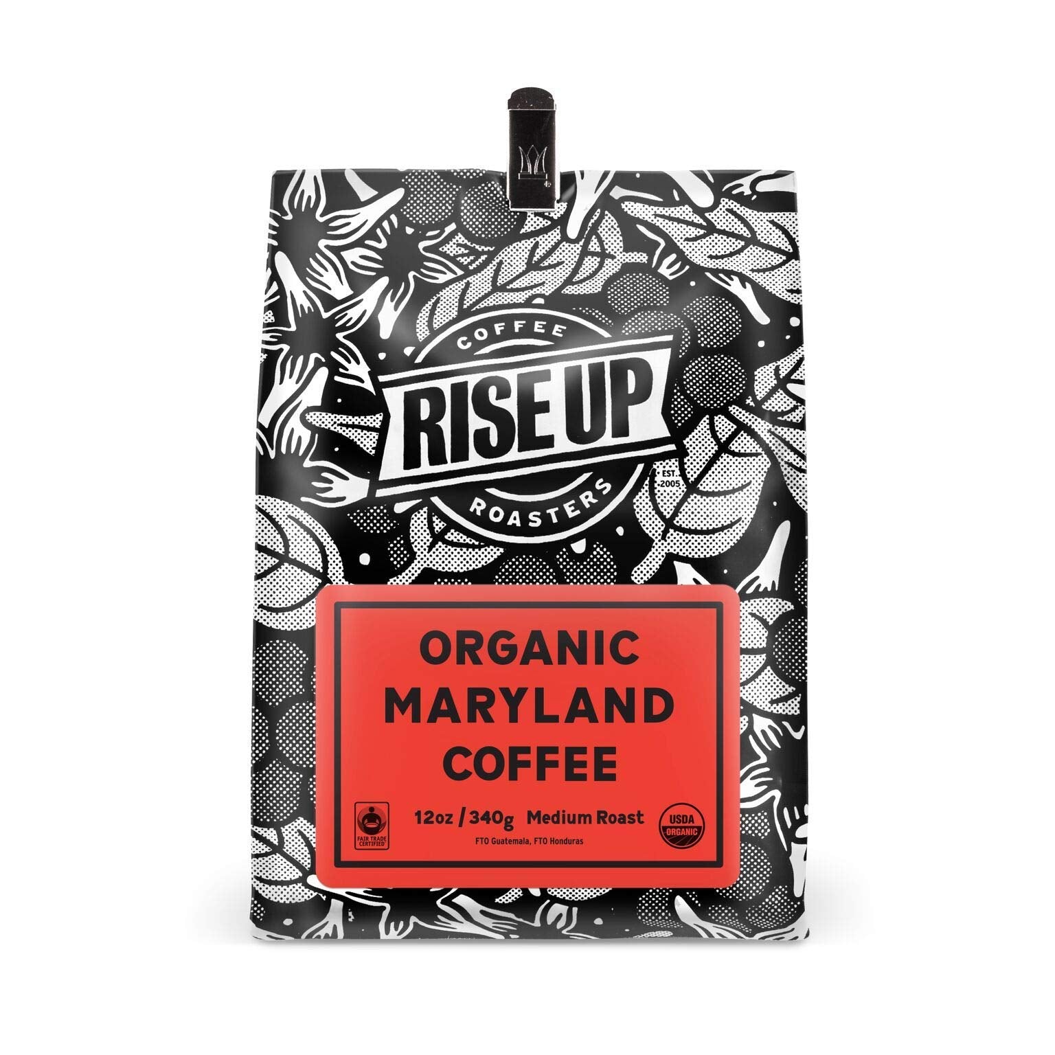 Organic Maryland Blend, Certified Fair Trade Organic Coffee, 12 oz, Whole Bean (Organic Maryland)