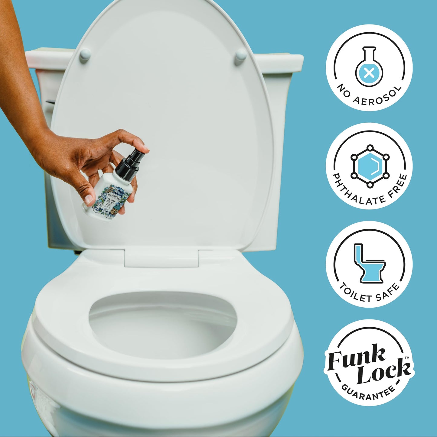 Poo-Pourri Before-You-Go Toilet Spray, Fresh Sea Salt, 2 Fl Oz, Up to 100 Uses, Bathroom Odor Deodorizer with Essential Oils for